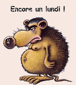 Gif animé encore un lundi hérisson